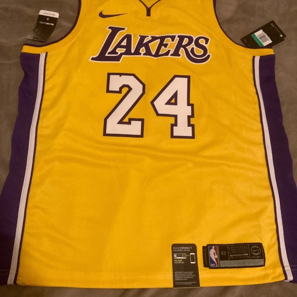Nike Lakers Gold and Purple Jersey